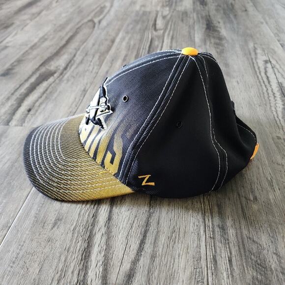 VINTAGE Zephyr Pittsburgh Penguins NHL Hockey Snapback Hat Cap Black Yellow - Picture 2 of 4